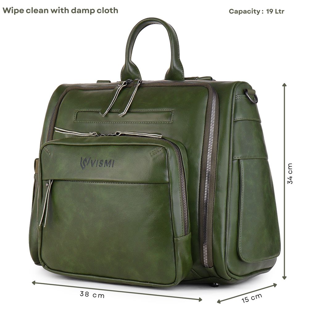 VISMIINTREND Diaper Bags for Mother & New Born Baby | Premium Pu Leather Maternity Bag | Convertible | Anti Theft | Trolley Sleeve | Travel Messenger Bag | Gift for Baby Shower, Moms to Be