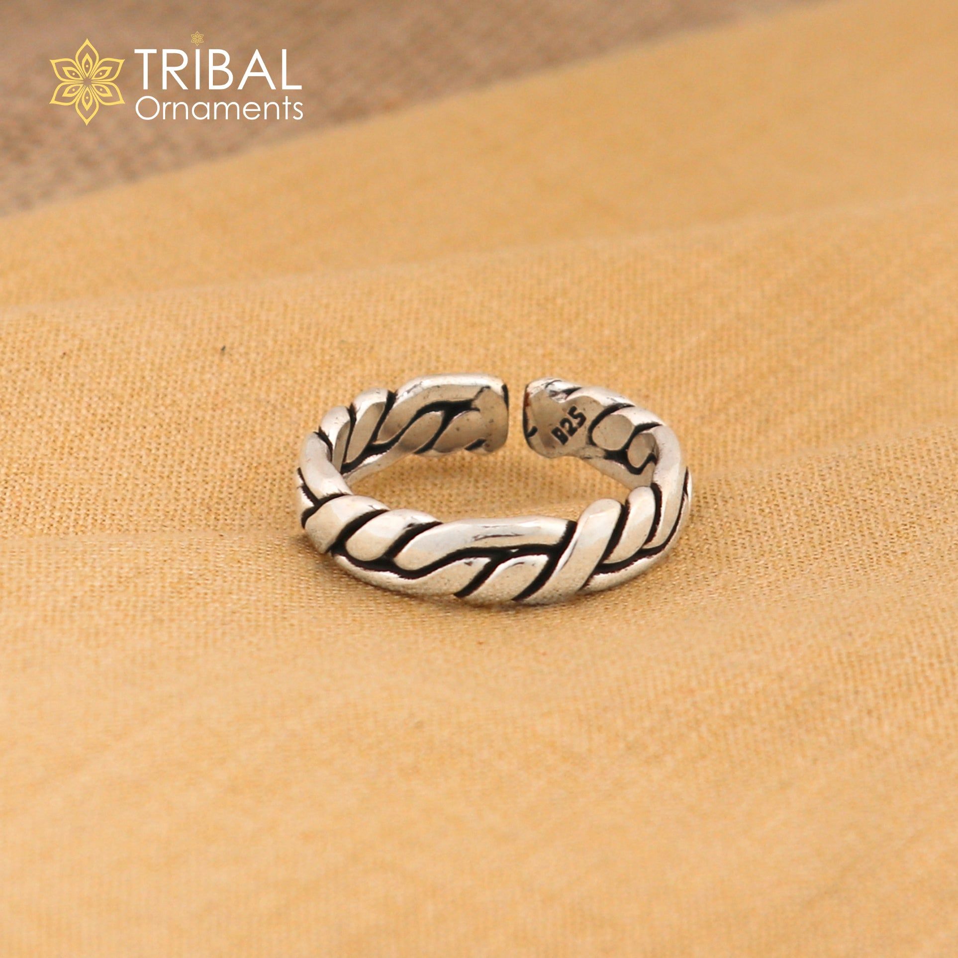 925 sterling silver twisted design stylish ring unisex Jewelry sr792
