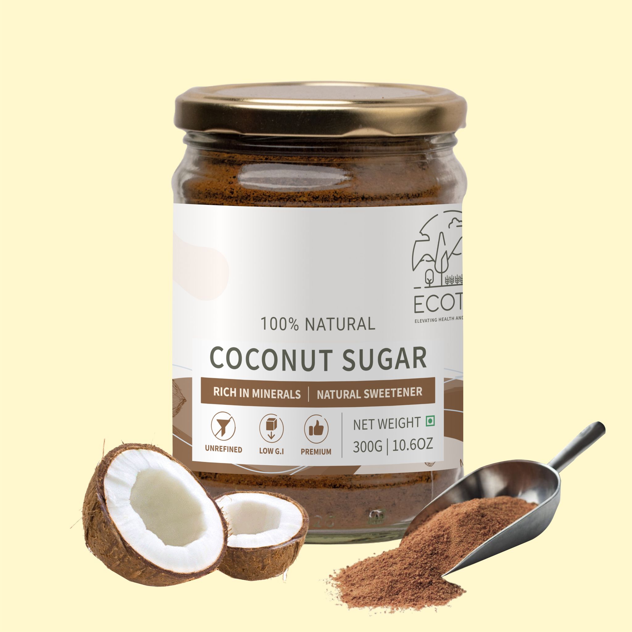 Ecotyl Desiccated Coconut Powder | Unsweetened | 250g