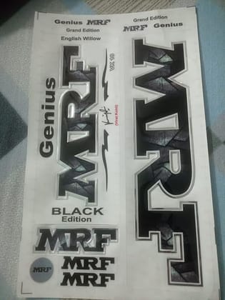 TEKNAXO | MRF DIGITAL 3D Embossed Bat Sticker  (Black)