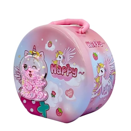 KTRS ENTERPRISE Travel Money Saving Tin Coin Bank with Password | Gullak for Kids | Birthday Return Gift for Boys & Girls