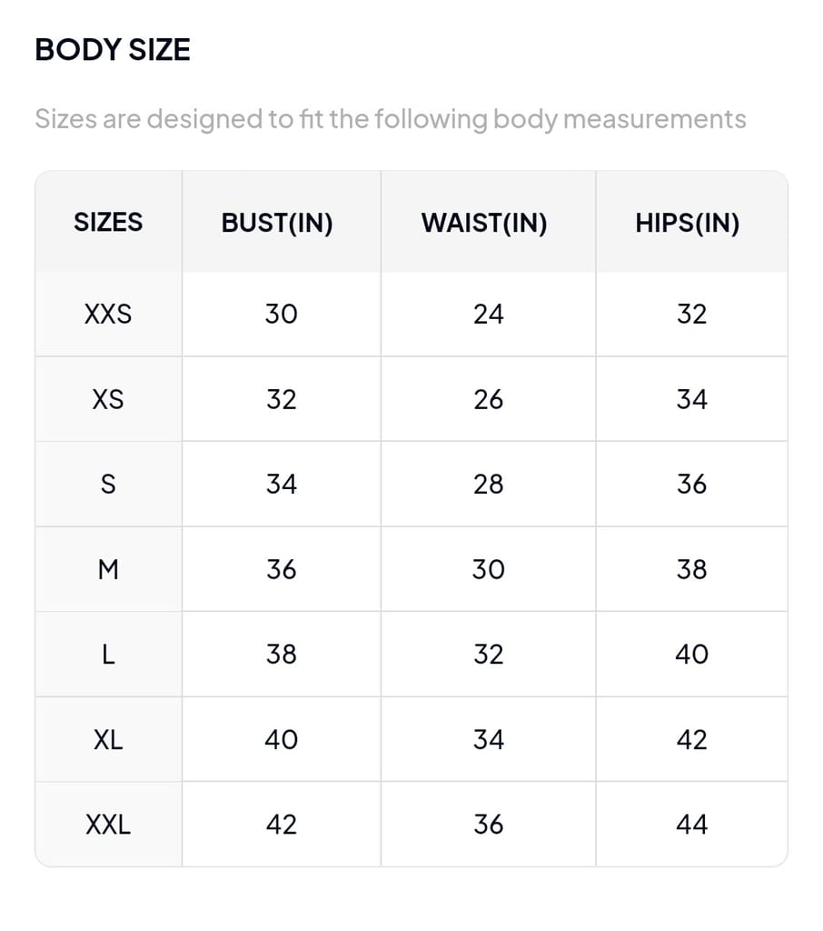 Size Guide