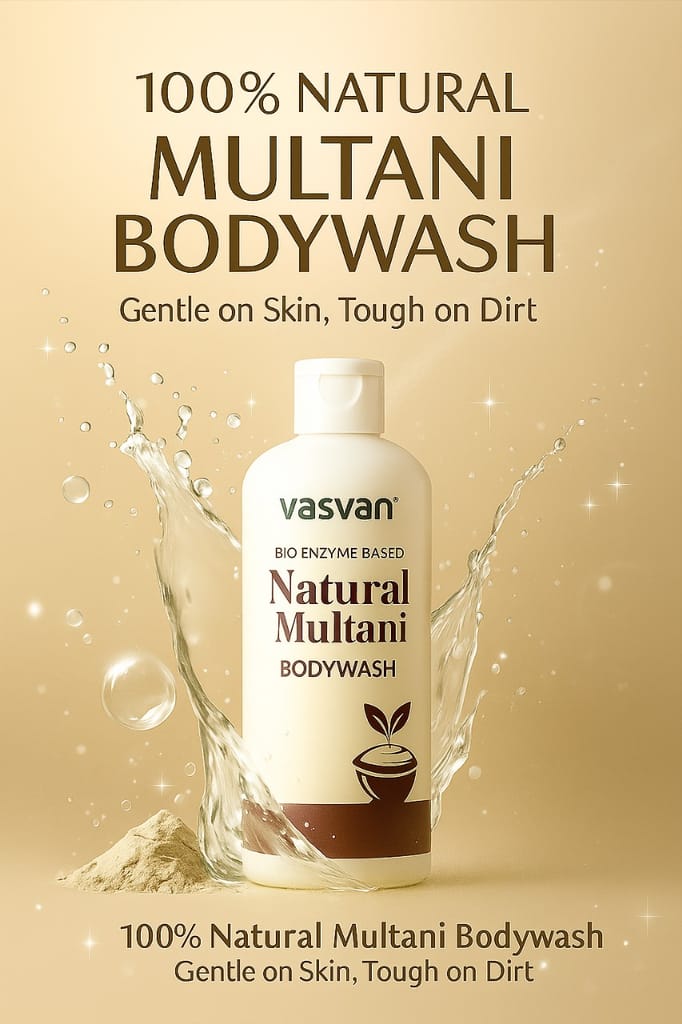 Vasvan Natural Fruit Multani Bodywash - Bio Enzyme Based, 450ml
