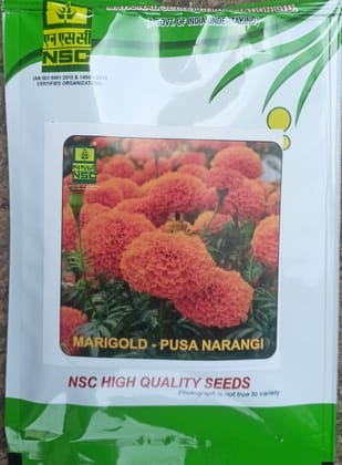  NSC Flower-Marigold- Pusa Narangi- 10 g truthfully Labelled Seed Pouch