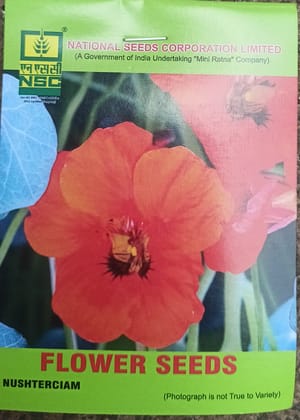 NSC Flower- Nushterciam (Indian Cress)-5 g Truthfully Labelled Seed Pouch