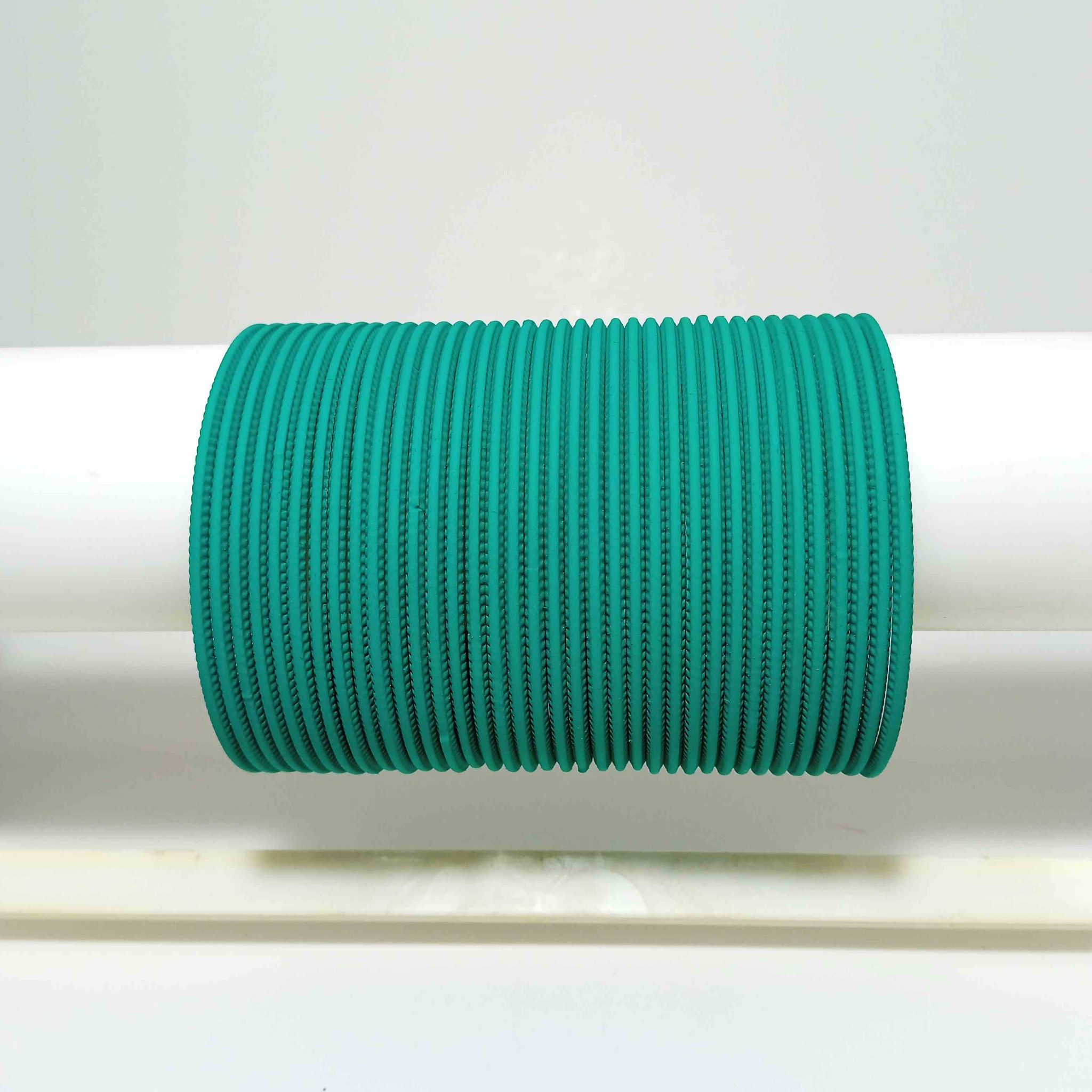 Metal Matte Finished Bangles "Persian Green Color Set of 36" .