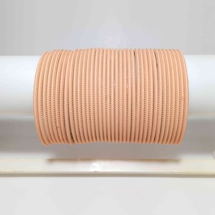Metal Matte Finished Bangles "Peach color Set of 36" .