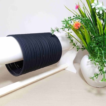 Metal Matte Finished Bangles for Women "Black Color Set of 36".