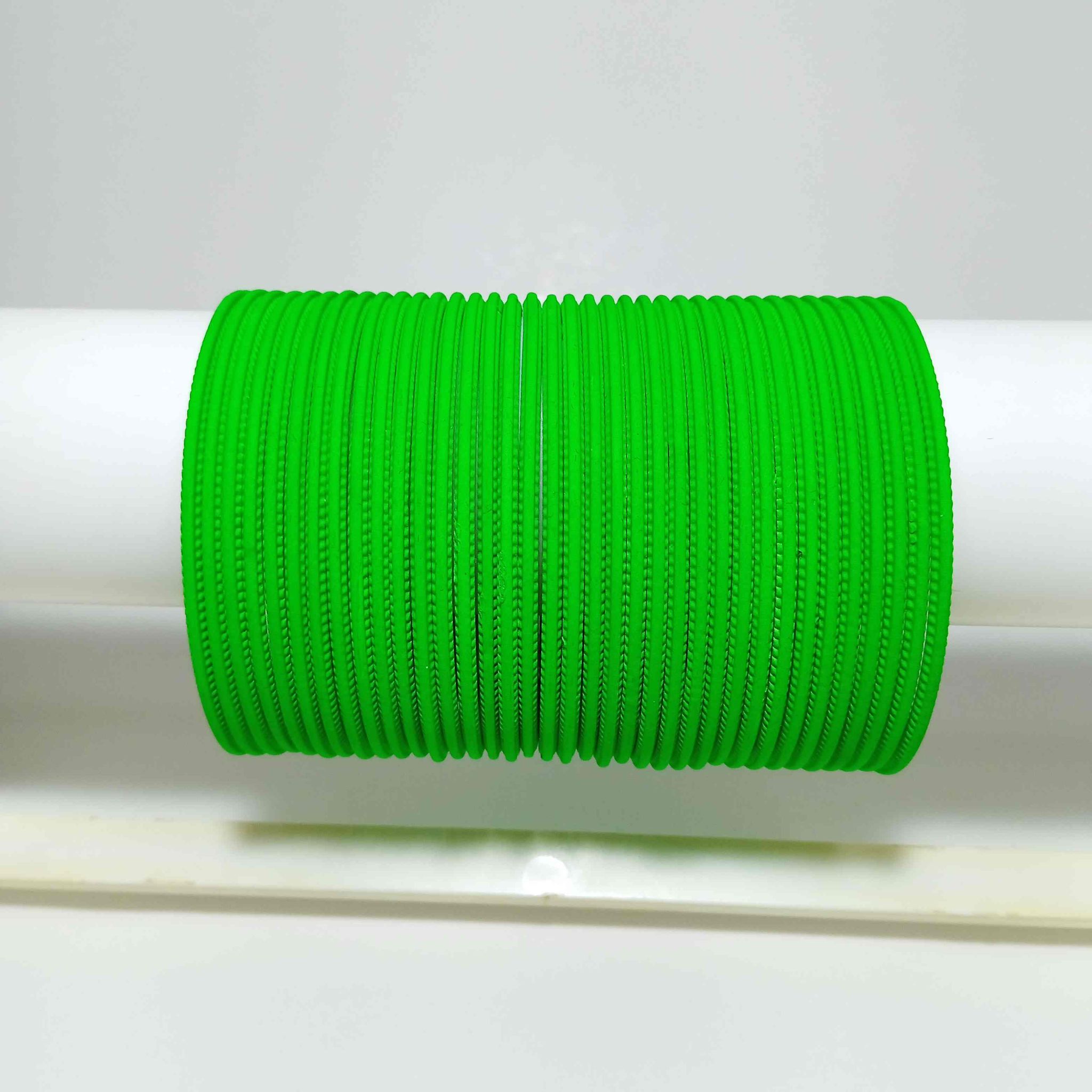 Metal Matte Finished  Bangles "Parrot Green Color Set of 36".