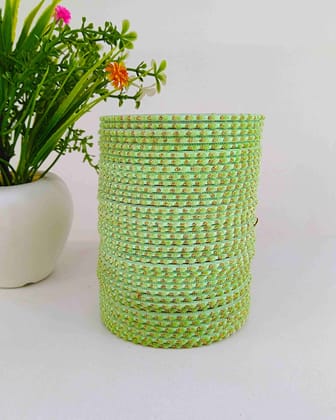 Metal Velvet Dotted Bangles for women "Set Of 36" 