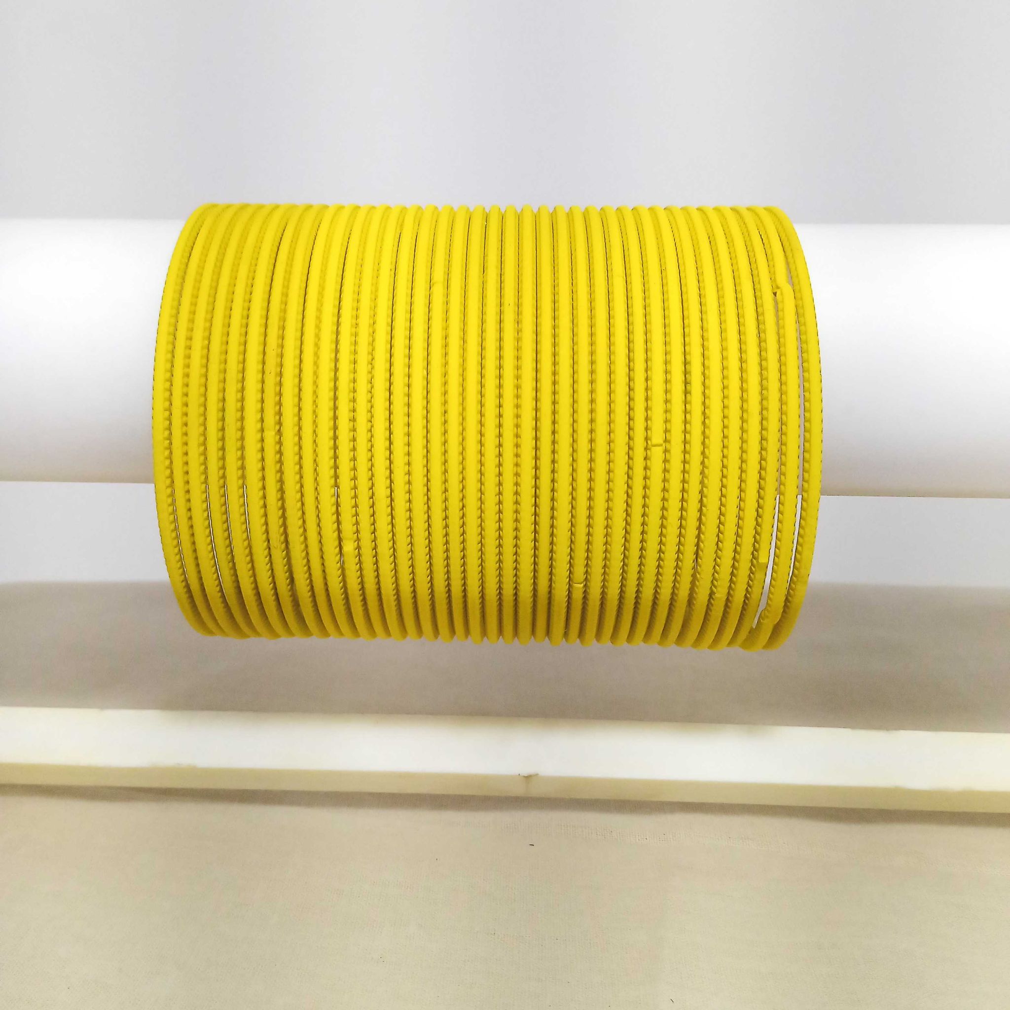 Metal Matte Finished  Bangles "Yellow Color Set of 36" .