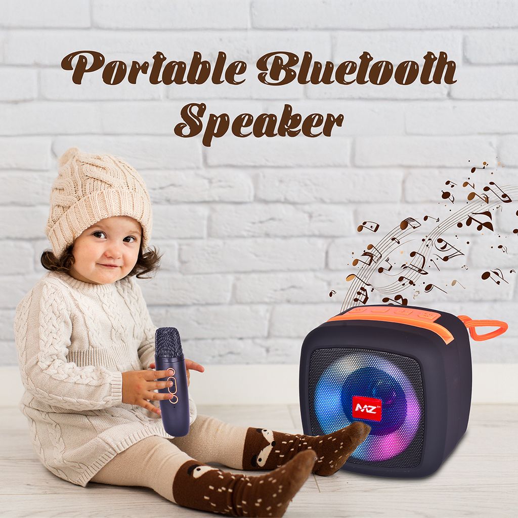 MZ Speaker with Mic | Portable Bluetooth Speaker | Speaker for Kids & Adults | Speaker With Mic | Speaker With Microphone | Bluetooth Speaker | Best Bluetooth Speaker | Portable Speaker