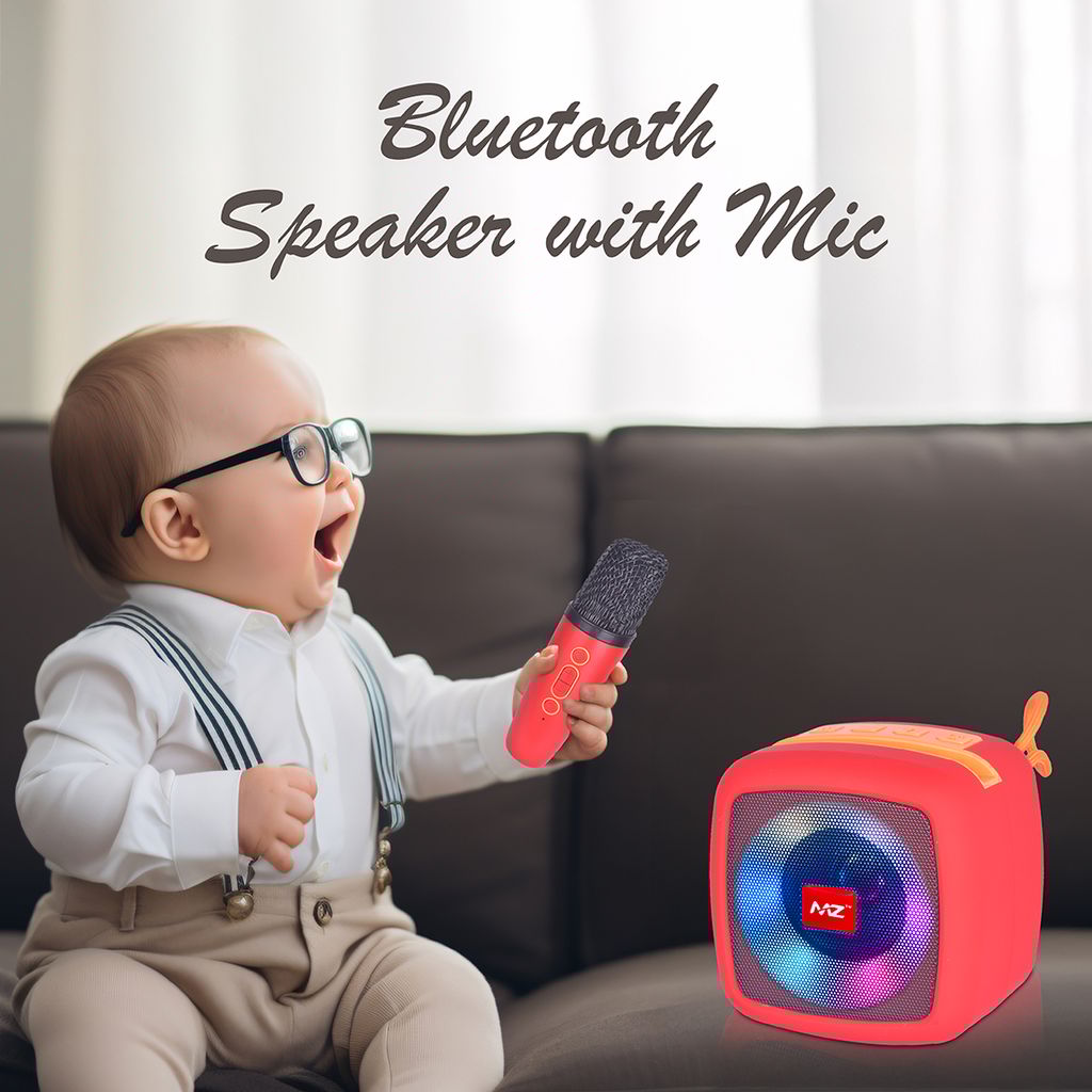 MZ Speaker with Mic | Portable Bluetooth Speaker | Speaker for Kids & Adults | Speaker With Mic | Speaker With Microphone | Bluetooth Speaker | Best Bluetooth Speaker | Portable Speaker