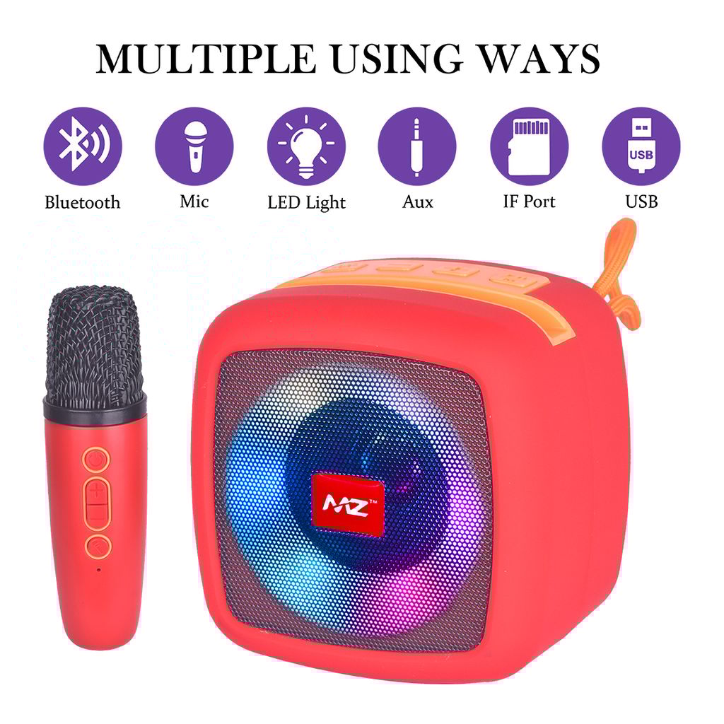 MZ Speaker with Mic | Portable Bluetooth Speaker | Speaker for Kids & Adults | Speaker With Mic | Speaker With Microphone | Bluetooth Speaker | Best Bluetooth Speaker | Portable Speaker