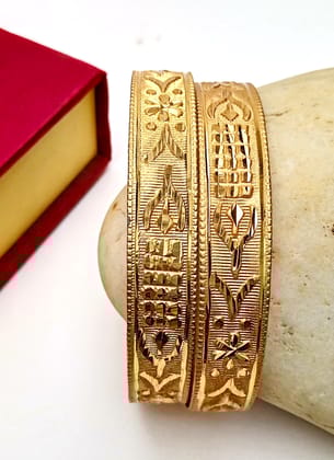 Gold Plated Bangles. Flat kada/Patla