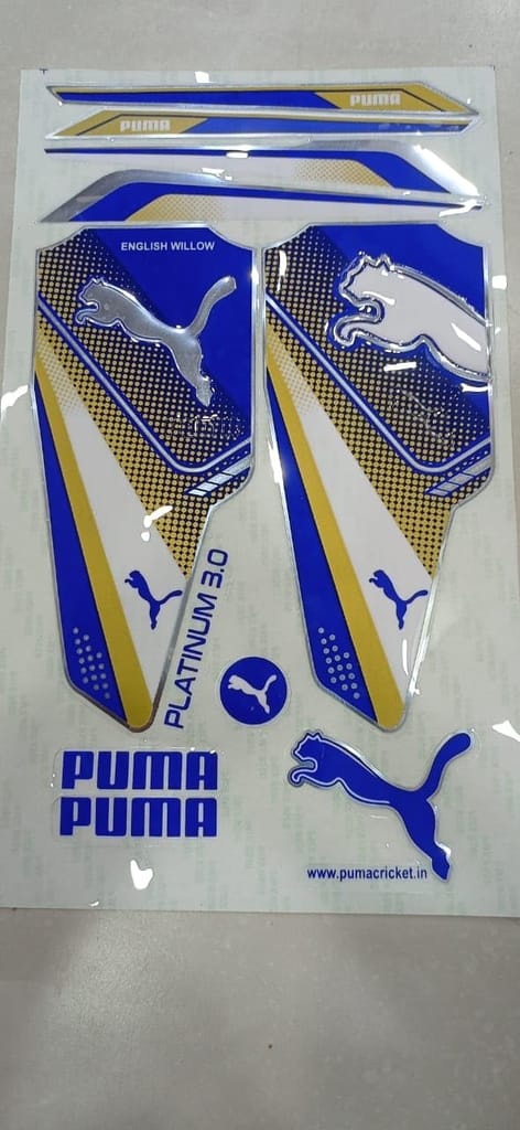 TEKNAXO | Puma 3D Cricket Bat Sticker Self Adhesive Premium Quality Bat Sticker 