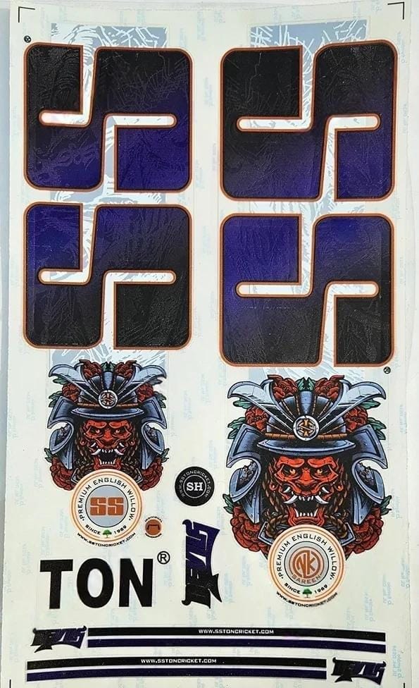 TEKNAXO | 3D Digital DVL Edition | English Willow | Embossed Cricket Bat Sticker