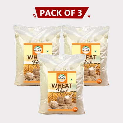 Wheat Flour (1 kg), pack of 3