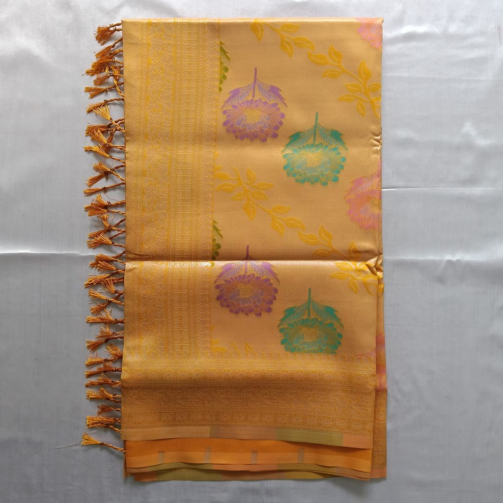 Meena Tissue Silk Cotton Saree with Blouse