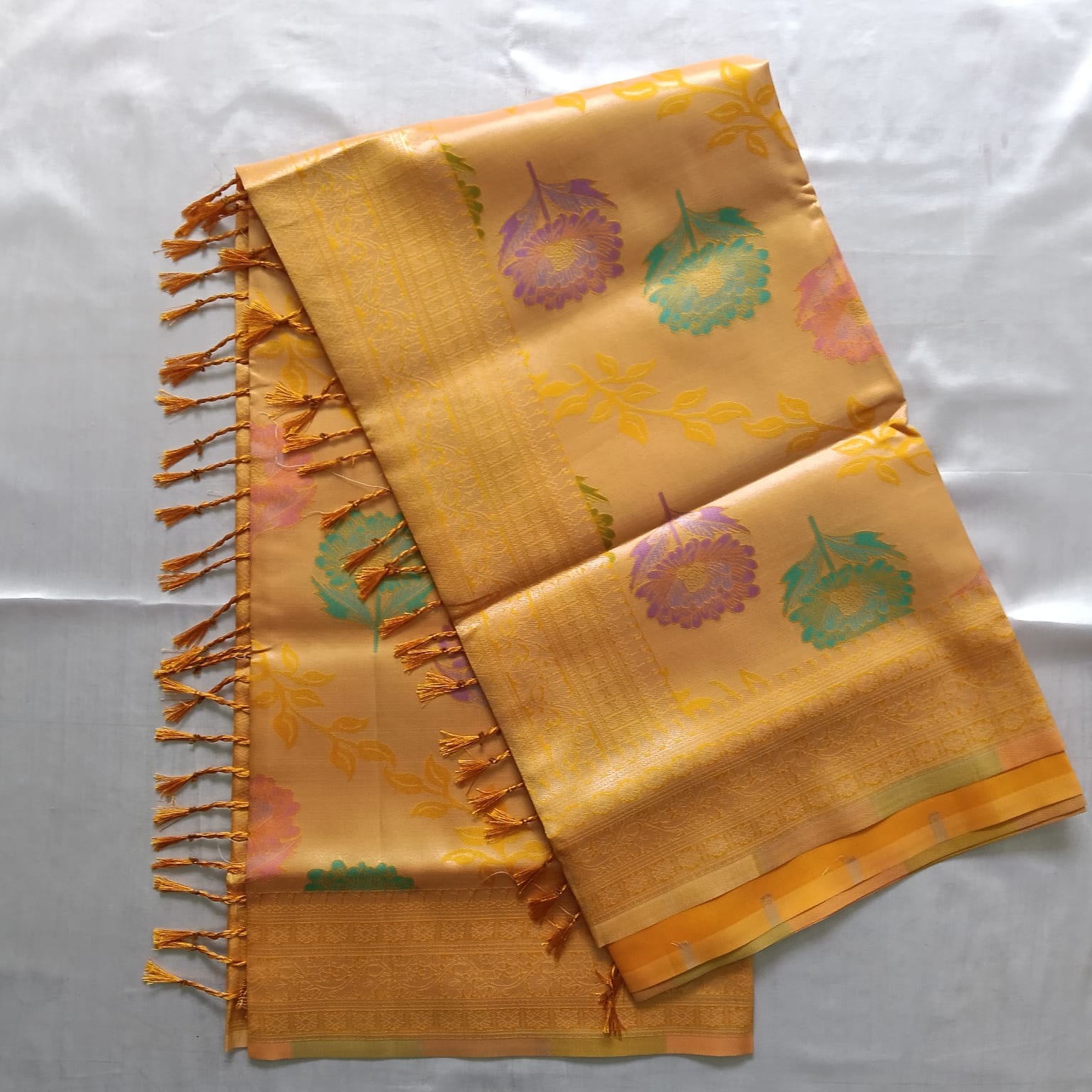 Meena Tissue Silk Cotton Saree with Blouse