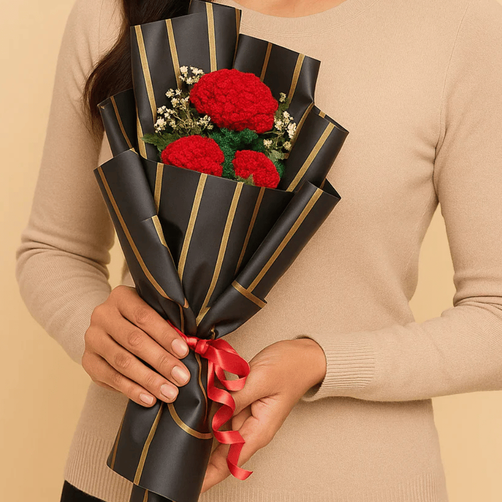 Handmade Crochet Roses Bouquet