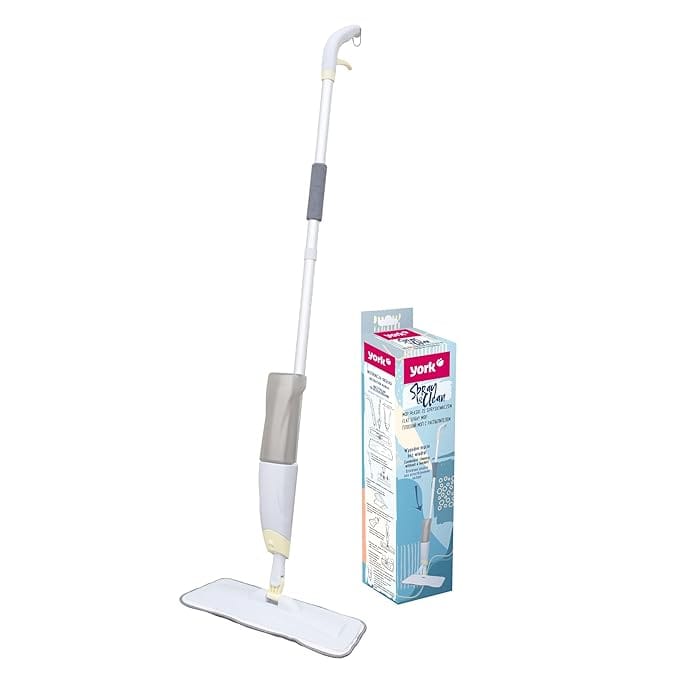 Flat Spray Mop, 2 in 1, Liquid Dispenser and Movable Handle, Water efficient Cleaning High Absorbent Microfiber, for Wet & Dry Surface, Marble Flooring,Tiles Cleaning (Single Mop + 2 Refil)