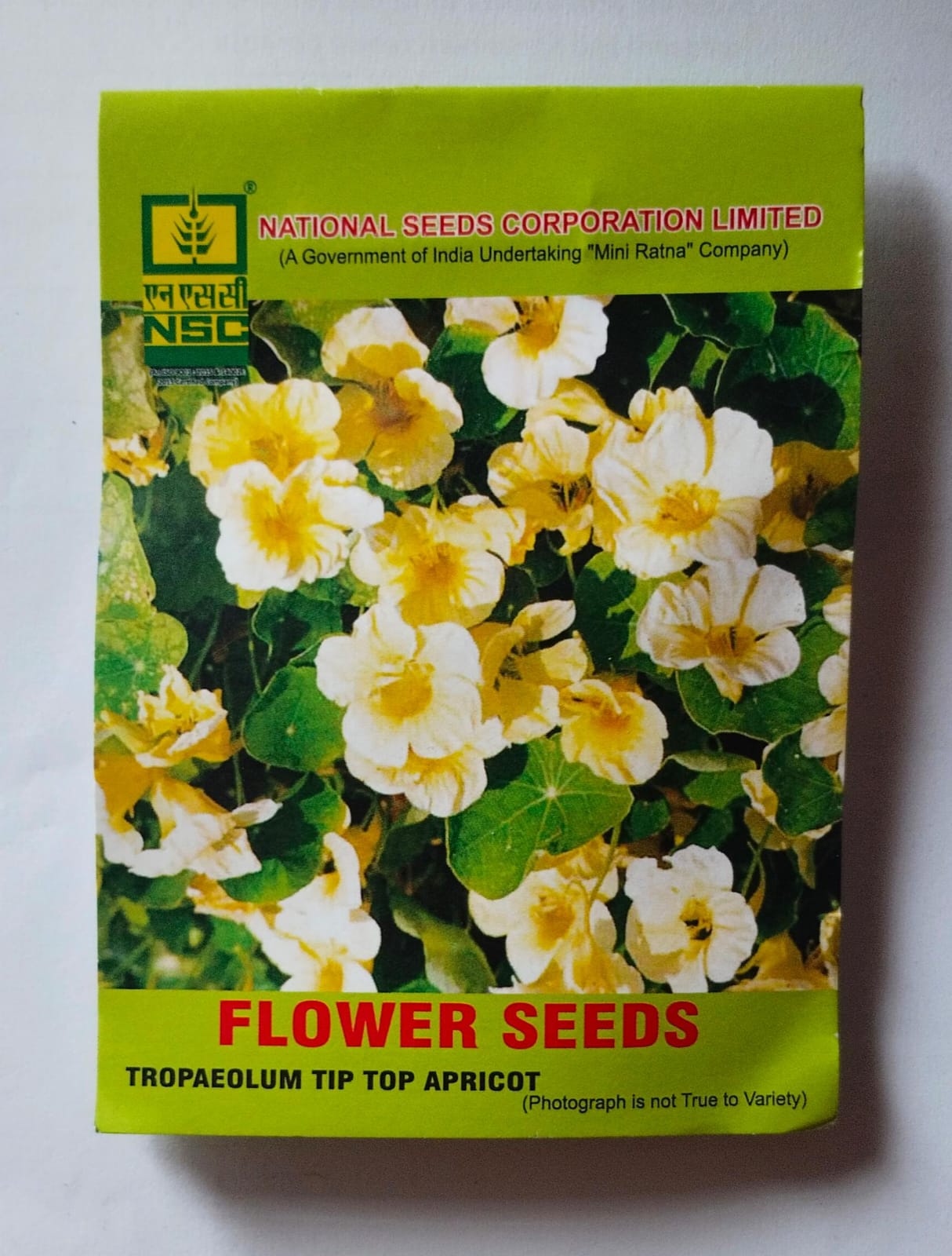 NSC FLOWER TROPAEOLUM TIP TOP APRICOT/  10 Gm TL Seeds