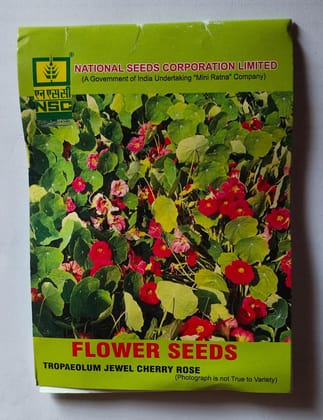 NSC FLOWER TROPAEOLUM JEWEL CHERRY ROSE/ 10 gm TL SEEDS