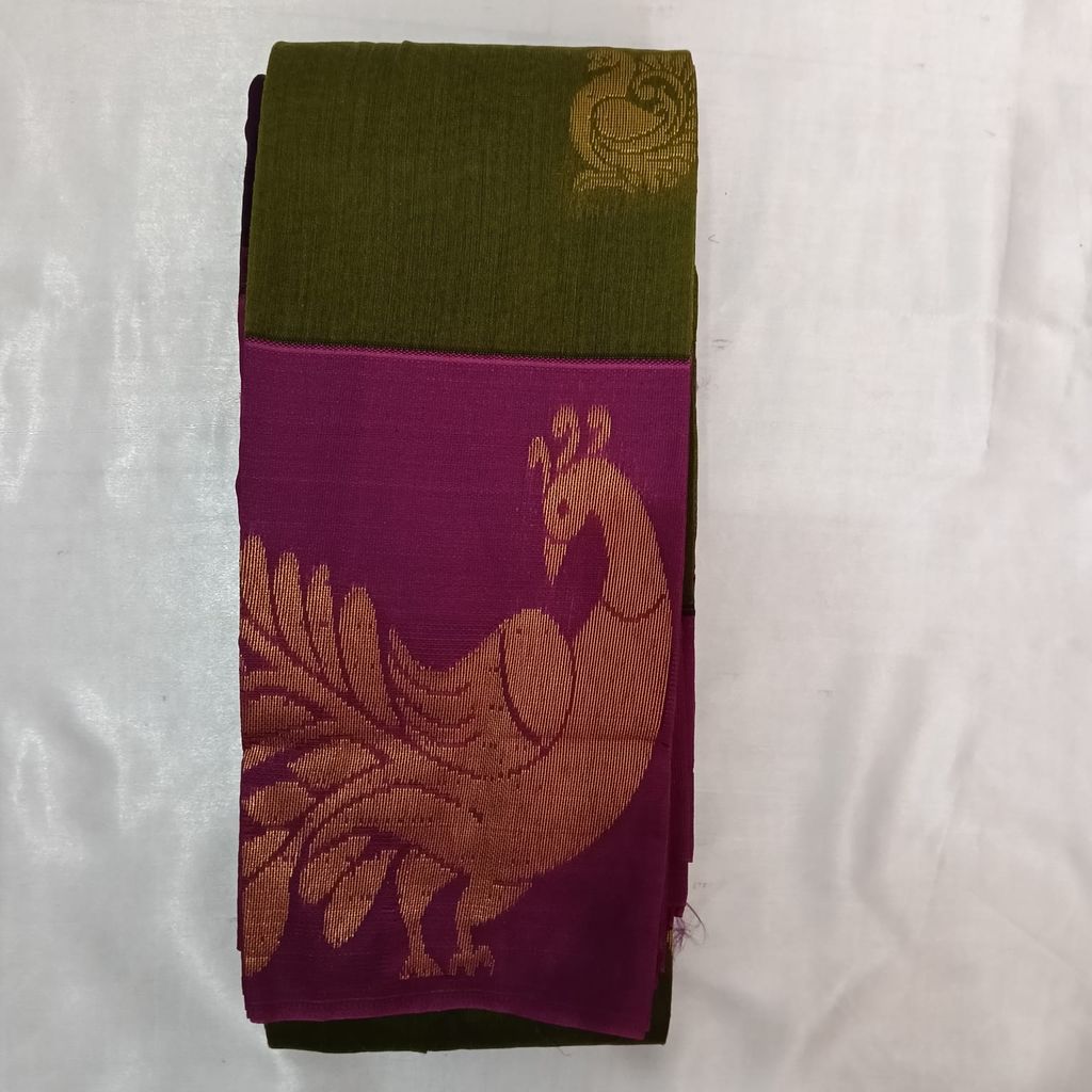 Korvai Silk Cotton Saree with Blouse