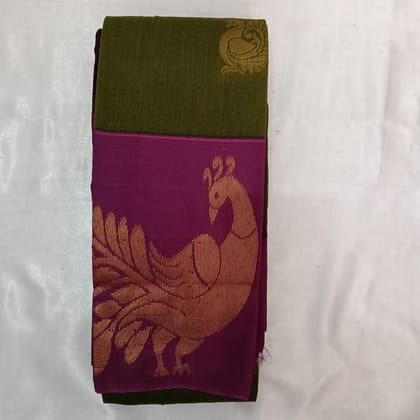 Korvai Silk Cotton Saree with Blouse