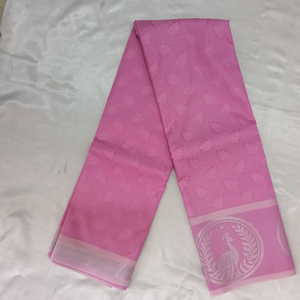 Poonthamil Silk Cotton Saree with Blouse Pink