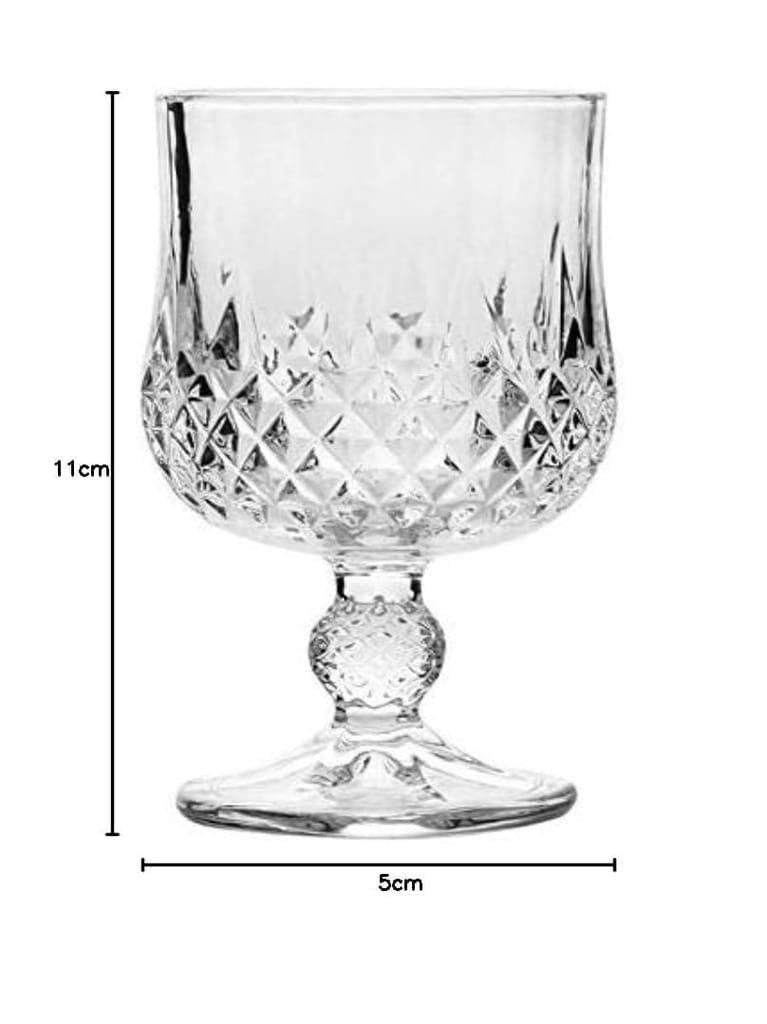 European Style Crystal Clear 190 ml Brandy Glasses Set Premium Glasses Designer Glass for Taking and Serving Various Drinks