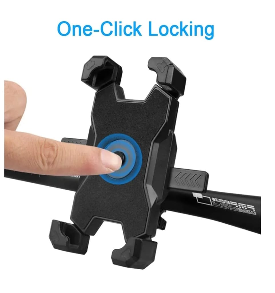 Universal Bike & Motorcycle Phone Holder Mount - Secure & Adjustable Mobile Stand