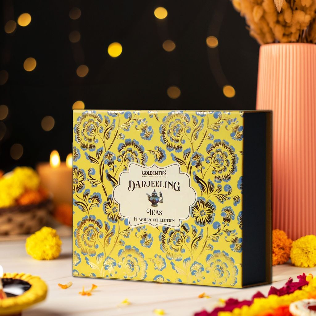 Golden Tips Flavoury Collection of Darjeeling Teas | First Flush, Second Flush, Autumn Flush, Green, White and Oolong Tea | 25g x 6