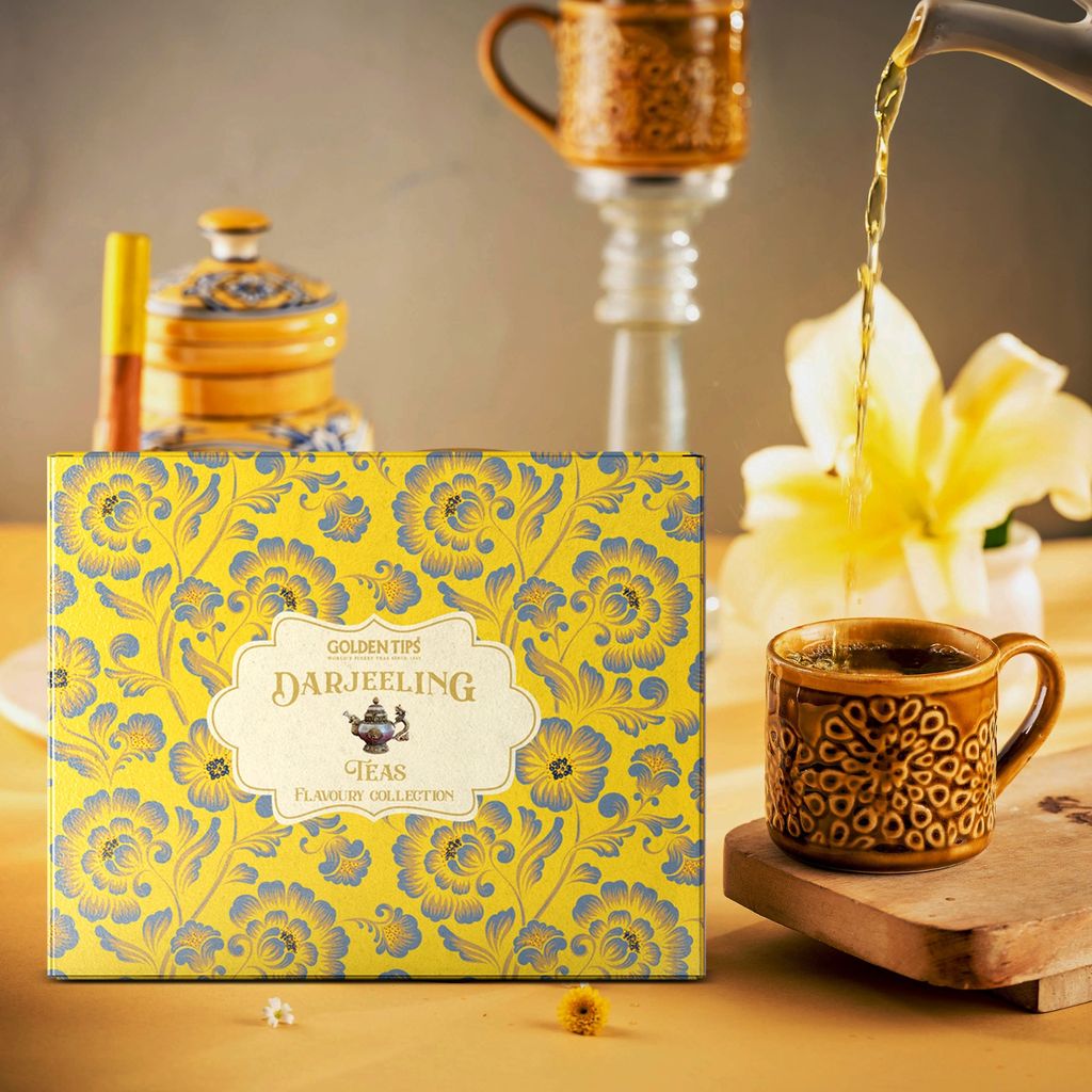 Golden Tips Flavoury Collection of Darjeeling Teas | First Flush, Second Flush, Autumn Flush, Green, White and Oolong Tea | 25g x 6