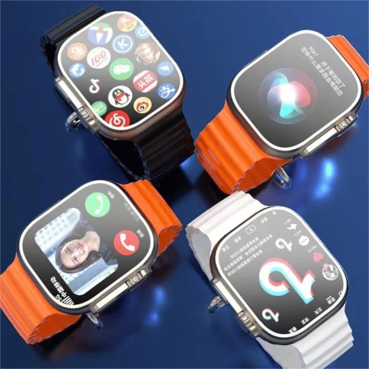 Ultra Smartwatch with Orange Strap | Premium Quality Fitness Tracker