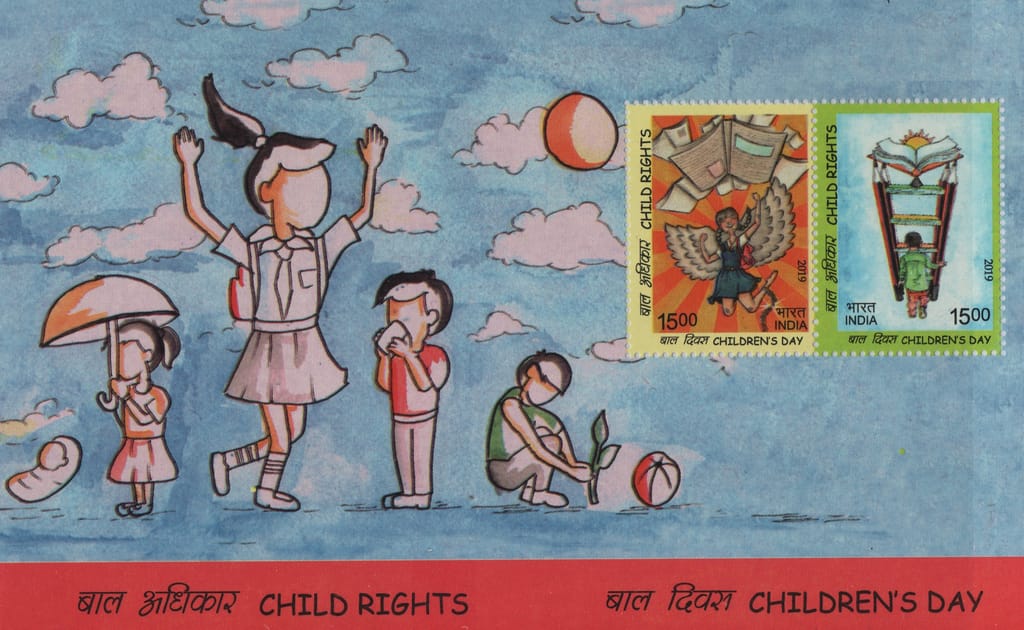 Shobhaphila's Child Rights & Children's Day Indian Miniature Sheet Stamp ( 14th Nov 2019)