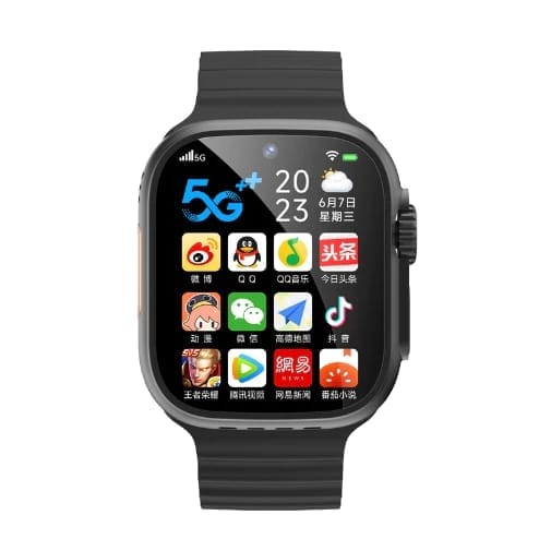 Smartwatch with Full App Support & Advanced Connectivity - Black Wearable