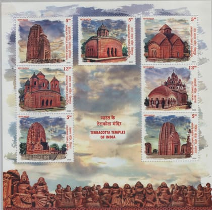 Shobhaphila's Indian Miniature Sheet -Terracotta Temples  Stamp ( 8th Aug 2019)
