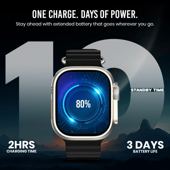 Premium Smartwatch with 3-Day Battery Life & Quick Charge