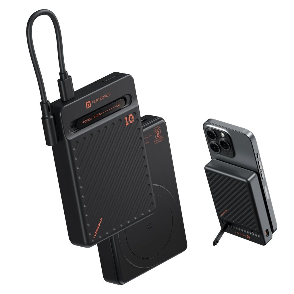 Portronics Chyro 10000mAh 15W Magnetic Wireless Fast Charging Powerbank with MagSafe