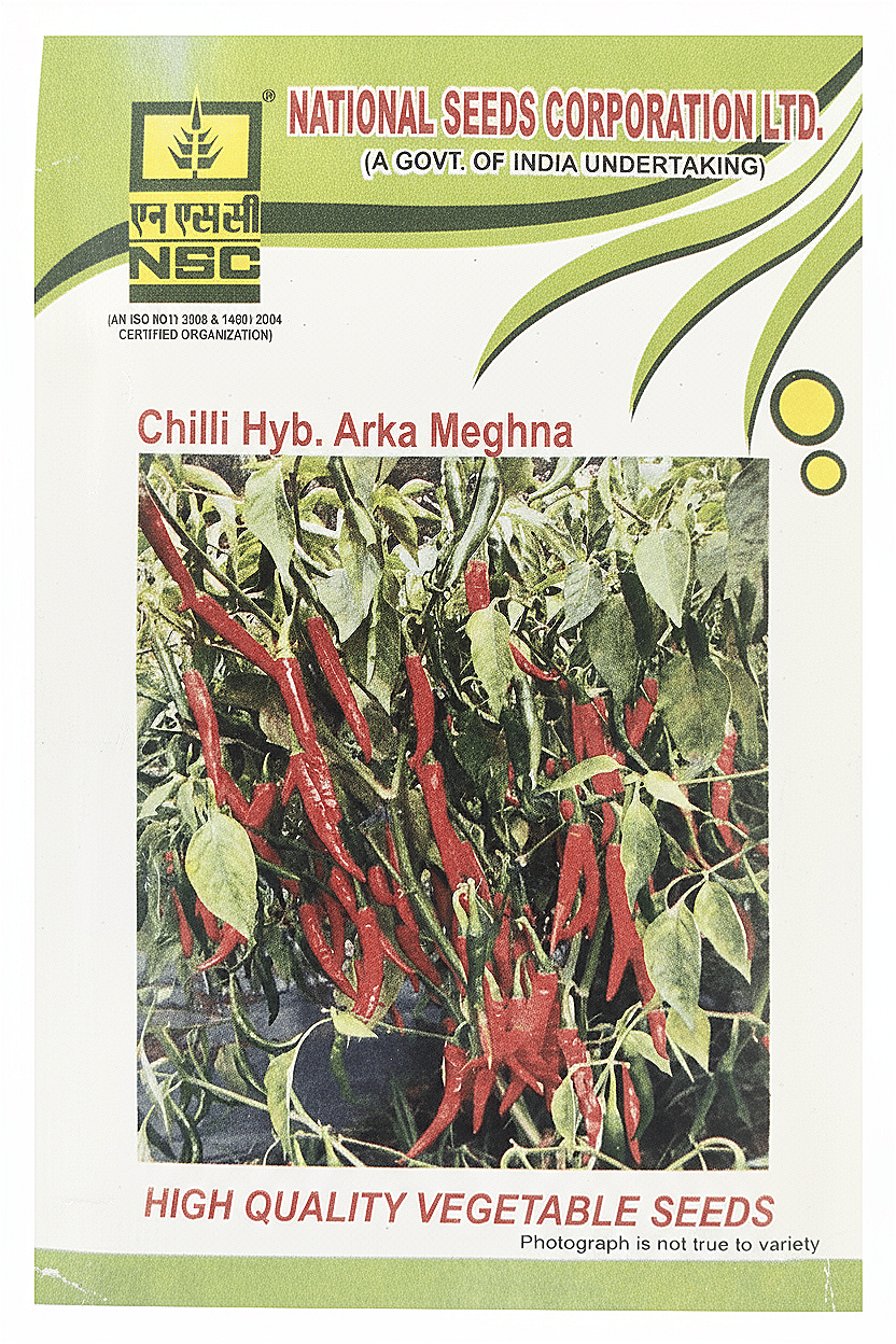 NSC Chilli hybrid Arka Meghna 5 gm T/L Seed Pouch
