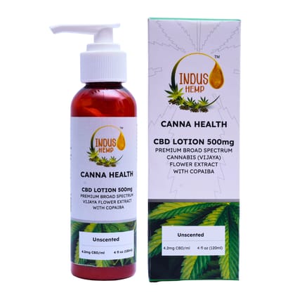 INDUS HEMP CANNA HEALTH CBD LOTION 500mg – UNSCENTED