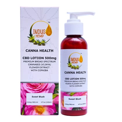 INDUS HEMP CANNA HEALTH CBD LOTION 500mg – SWEET BLUSH