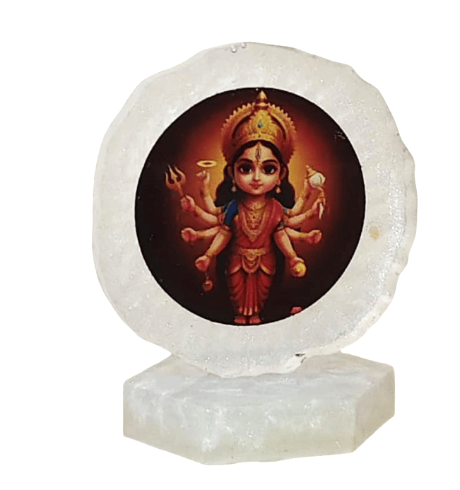 Resin Divine Goddess Durga Crystal Showpiece Idol for Home Temple & Gifting