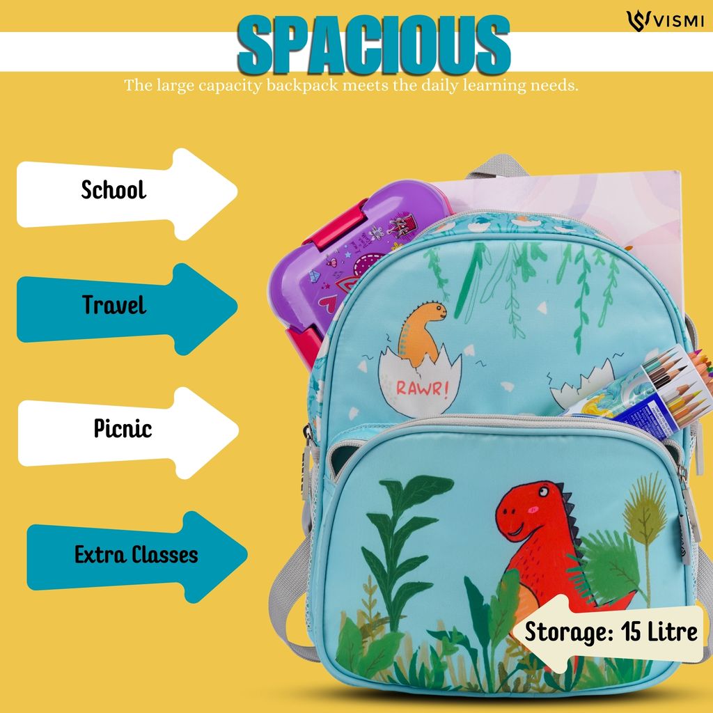 VISMIINTREND School Bags for Kids | School Backpack Bags | Water Resistant | Casual | Picnic | Travel | 2 to 5 Years Pre School Bags | Bag for Boys | Girls