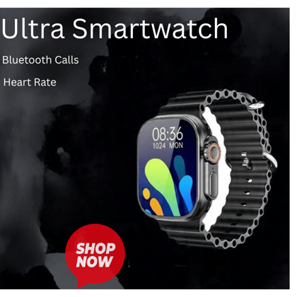 Ultra Smartwatch with Bluetooth Calling & Advanced Heart Rate Monitor