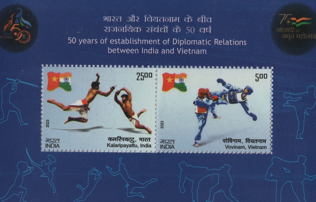 Shobhaphila's 2023 ndia Vietnam Diplomatic Relations 50 Years Indian Miniature Sheet Stamps ( 16th Oct 2023)