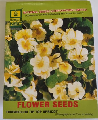 NSC Tropaeolum Tip Top Apricot Flower Seeds 10 Gm NSC Tropaeolum Tip Top Apricot Flower Seeds 10 Gm