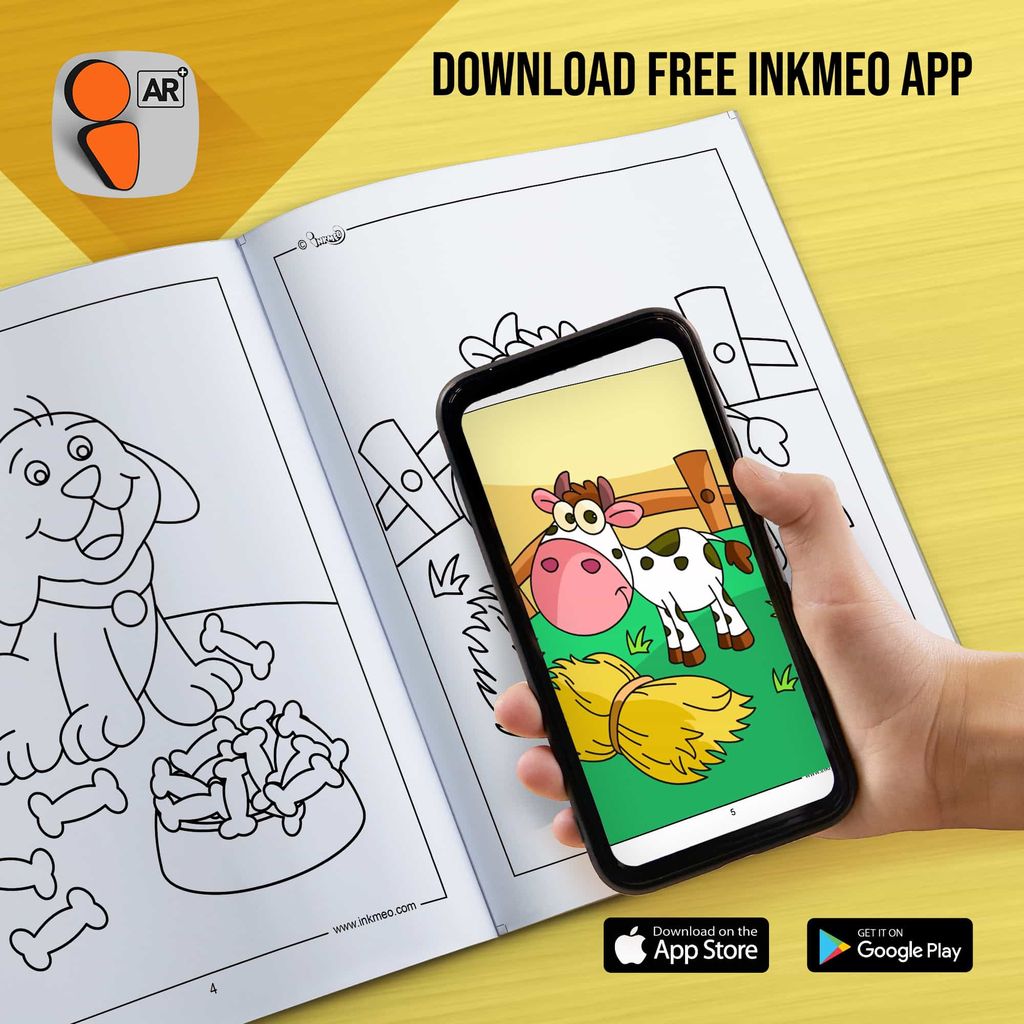 Animals Reusable Wall Colouring Books for Kids-Interactive AR Learning